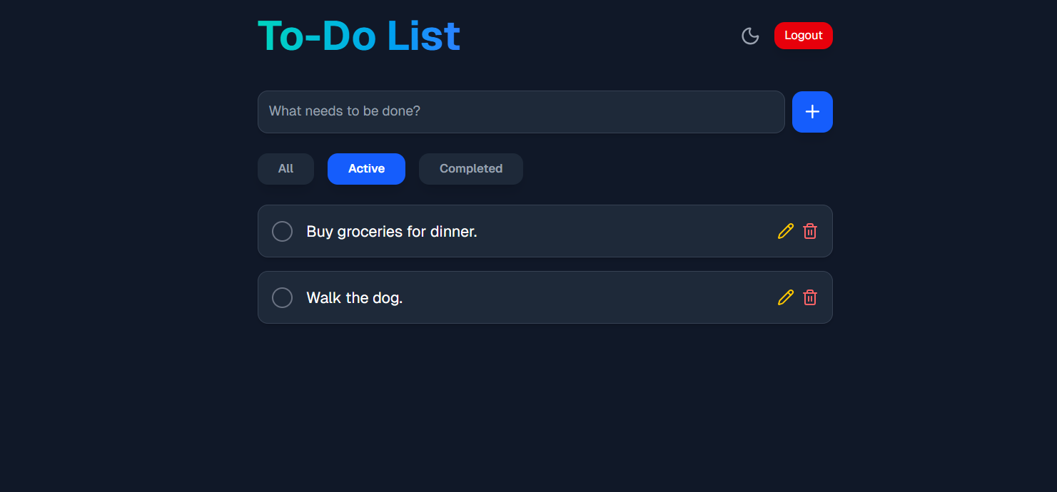 TO-DO List Active Task
