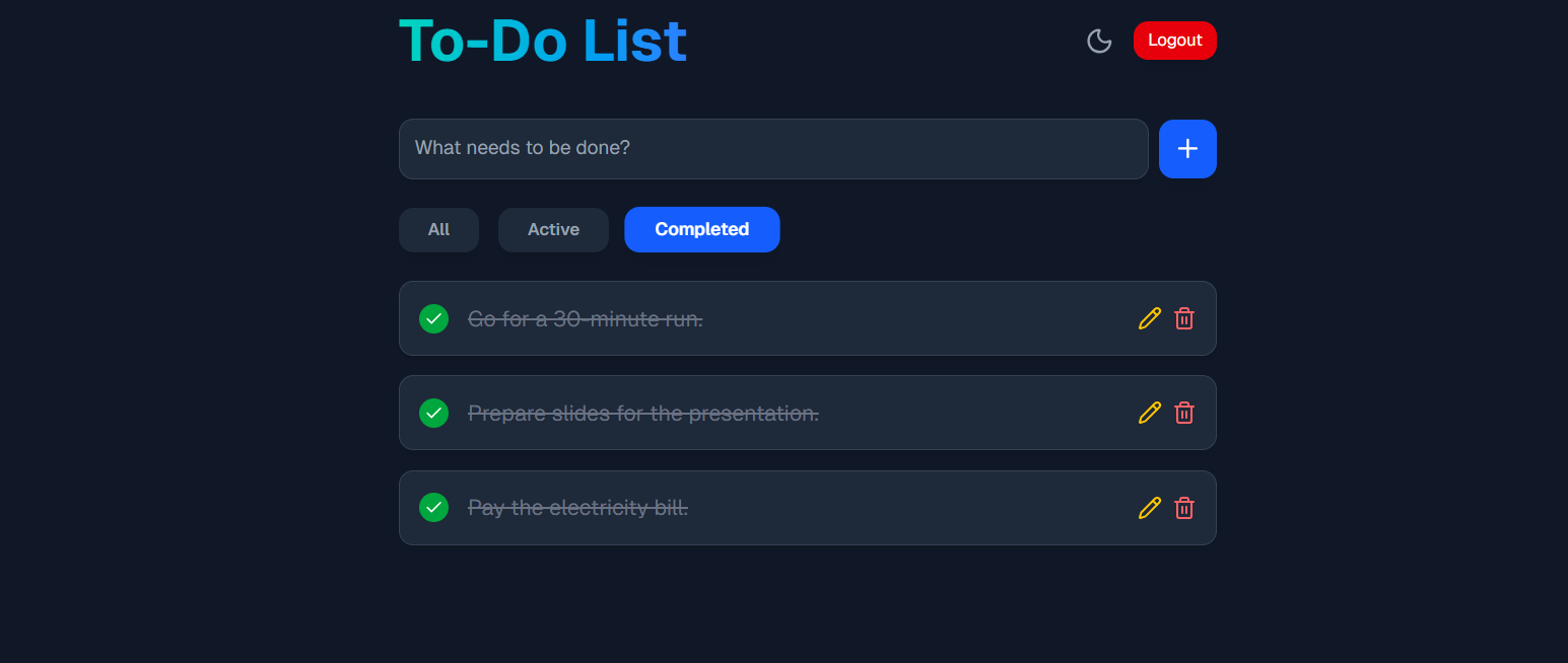 TO-DO List Completed Task